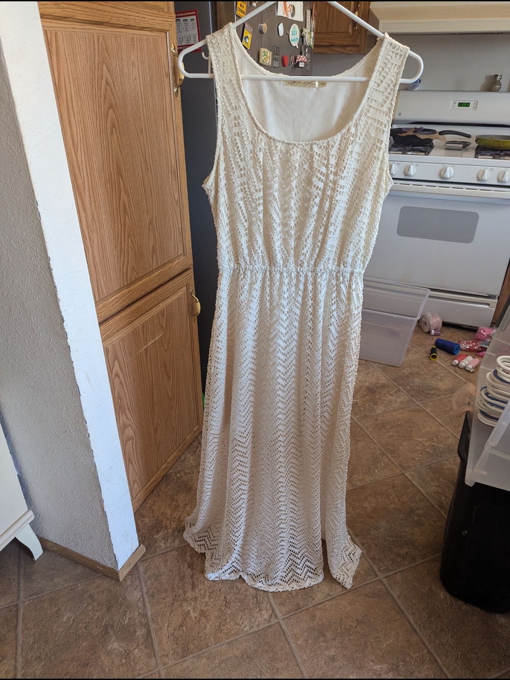 Liberty Love Cream Crochet Maxi Dress